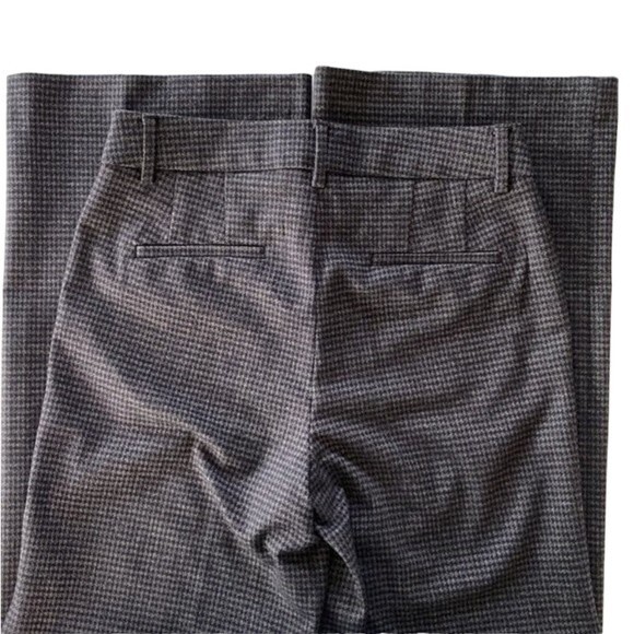 Loft Houndstooth High Waist Straight Wide Leg Trousers Soft Stretchy Academy - Picture 8 of 14
